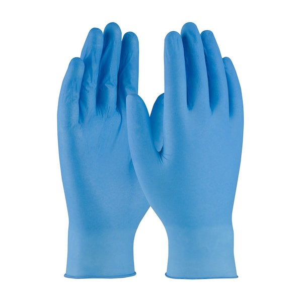 Pip Ambi-dex Eje, Guantes Desechables, Palma de 4.00 mil, Nitrilo, Libre de Polvo, L, 100 PK, Azul - 63-532PF/L