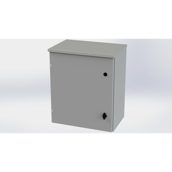 Saginaw Control & Engineering Galvanized Steel Electrical Enclosures, 24 in H, 12 in D, 20 in W, NEMA 3R, Hinged - SCE-24R2012LP