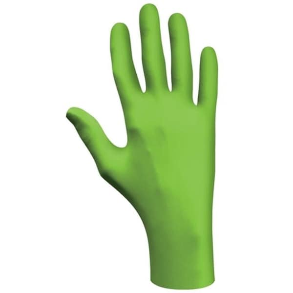 Mejor Guante 7705PFT, Guantes Desechables, 4 mil Palm, sin Polvo, L 100 PK, Verde Fluorescente - 845-7705PFTL