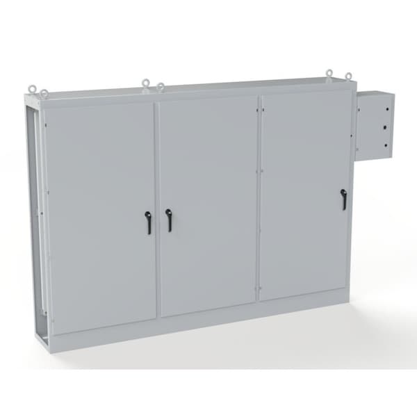 Saginaw Control & Engineering Carbon Steel Electrical Enclosures, 84 in H, 18 in D, 118 in W, NEMA 3R, 12, 13, Hinged - SCE-84XRR3D18G