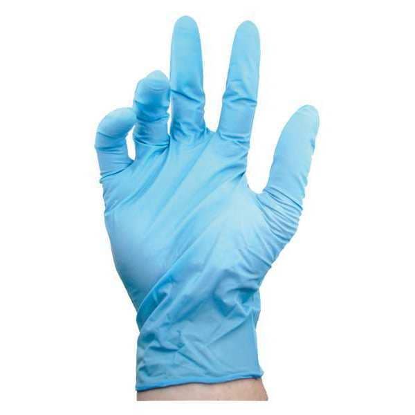 Botron Co B686, Guantes Desechables, 5 mil de Palma, Nitrilo, Sin Polvo, L, 100 Piezas, Azul - B6863