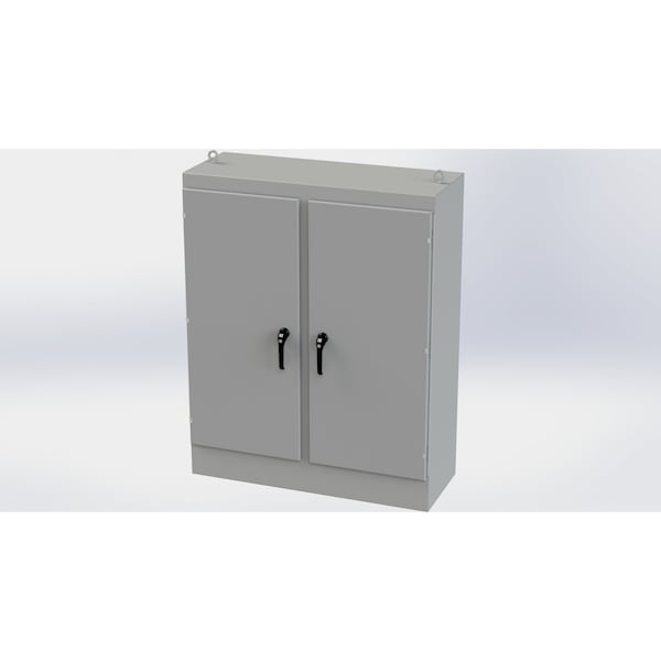 Saginaw Control & Engineering Carbon Steel Electrical Enclosures, 60 in H, 18 in D, 48 in W, NEMA 3R, 4, 12, 13, Hinged - SCE-60EL4818FSD