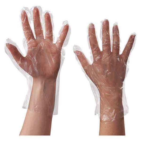 Guantes desechables marca Partners, 1.00 mil de espesor en la palma, de polietileno, universales, paquete de 1000, transparentes - GLV2220