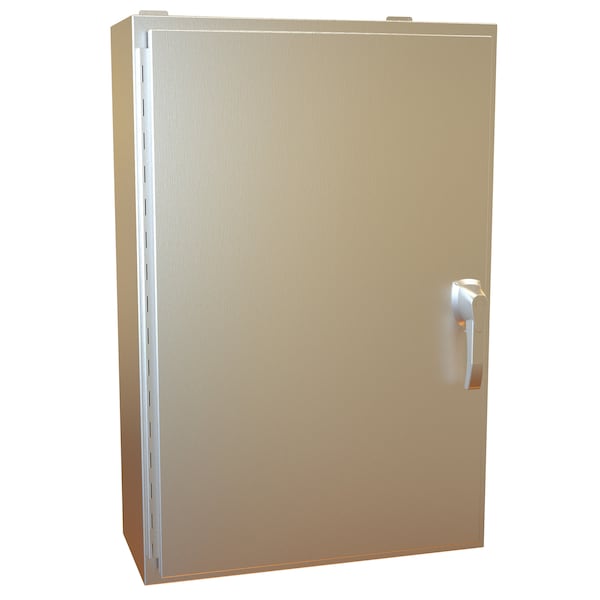 Hammond 304 Stainless Steel Electrical Enclosures, 36 in H, 10 in D, 24 in W, NEMA 4X, Hinged - HW362410SSHK