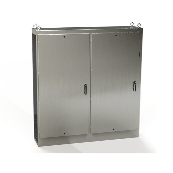 Saginaw Control & Engineering 304 Stainless Steel Electrical Enclosures, 84 in H, 18 in D, 78-3/4 in W, NEMA 3R, 4, 4X, 12, 13 - SCE-84XMR2D18SS