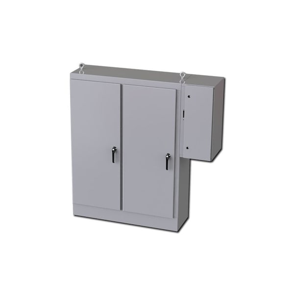 Saginaw Control & Engineering Carbon Steel Electrical Enclosures, 72 in H, 18 in D, 53-3/4 in W, NEMA 3R, 12, 13, Hinged - SCE-72XD5418