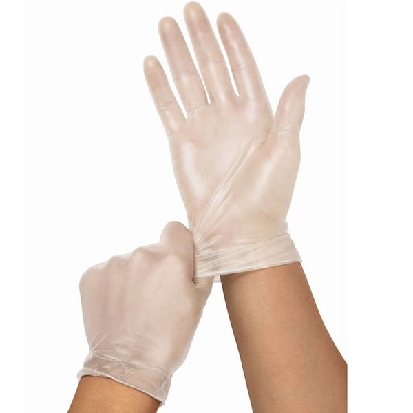 Guantes desechables de vinilo Medline, vinilo, sin polvo, M, paquete de 150, transparente - SB512H