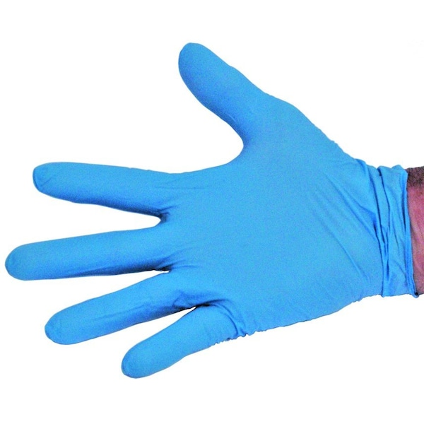 Los Guantes Desechables de Nitrilo para Hombre del Cepillo, Nitrilo, con Polvo, XL - GLOVE-0001X