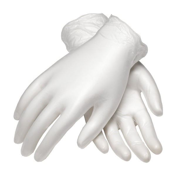 Pip Ambi-dex 64-V3000, Guantes Desechables, 3 mil de Grosor en la Palma, de Vinilo, con Polvo, Talla Mediana, Paquete con 100 piezas, Color Blanco Translúcido - 64-V3000/M