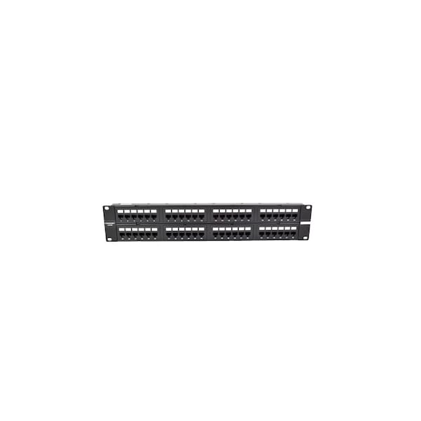 Commscope 48-PORT PATCH PANEL CAT6A, 110-MOD IP10 MOD BLACK, 2U, 760162818 - UNP-6A-DM-2U-48
