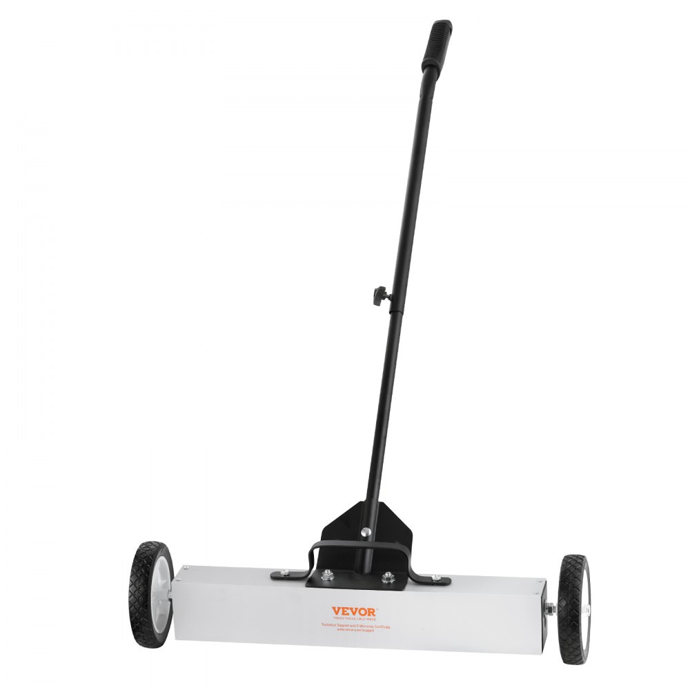 VEVOR 50Lbs Rolling Magnetic Sweeper with Wheels, Push-Type Magnetic Pick Up Sweeper, 24-inch Large Magnet Pickup Lawn Sweeper with Telescoping Handle, Easy Cleanup of Workshop Garage Yard - TLSCXQSQT2450BUQBV0