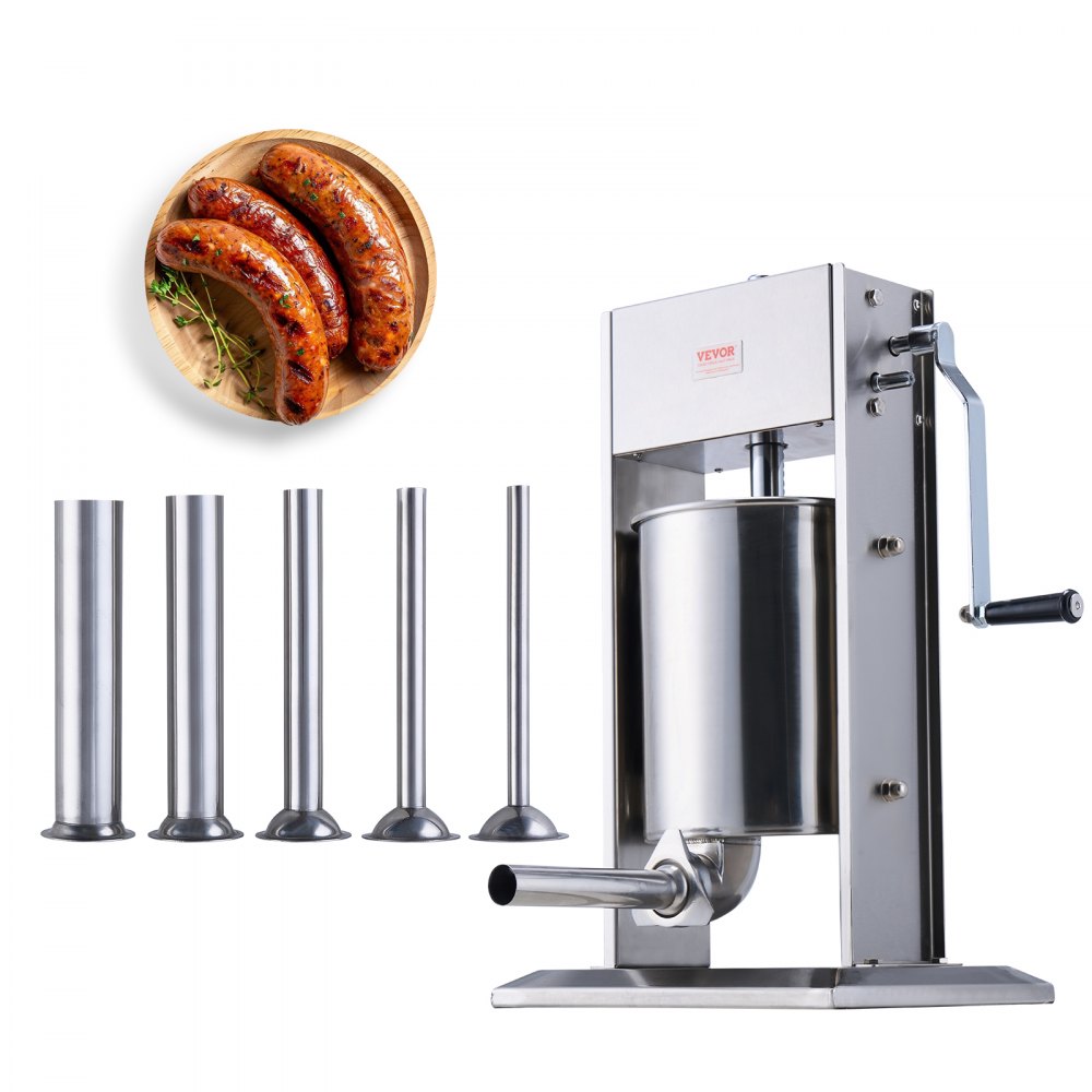 VEVOR Manual Sausage Stuffer 10 L Vertical Sausage Machine 304 Stainless Steel - SDLSBXGGCJ10YFOKMV0