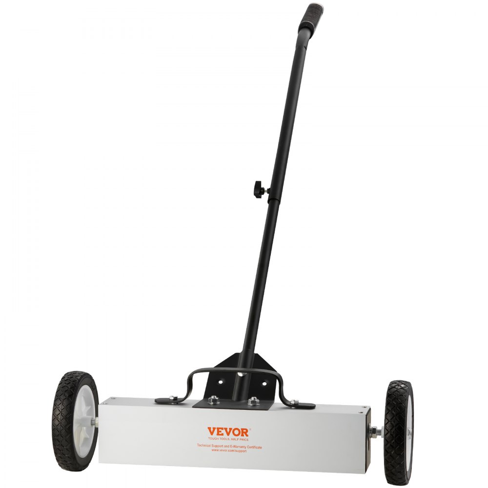 VEVOR 45Lbs Rolling Magnetic Sweeper with Wheels, Push-Type Magnetic Pick Up Sweeper, 18-inch Large Magnet Pickup Lawn Sweeper,  Magnet with Telescoping Handle, Easy Cleanup of Workshop Garage Yard - TLSCXQSQT1845AO8ZV0