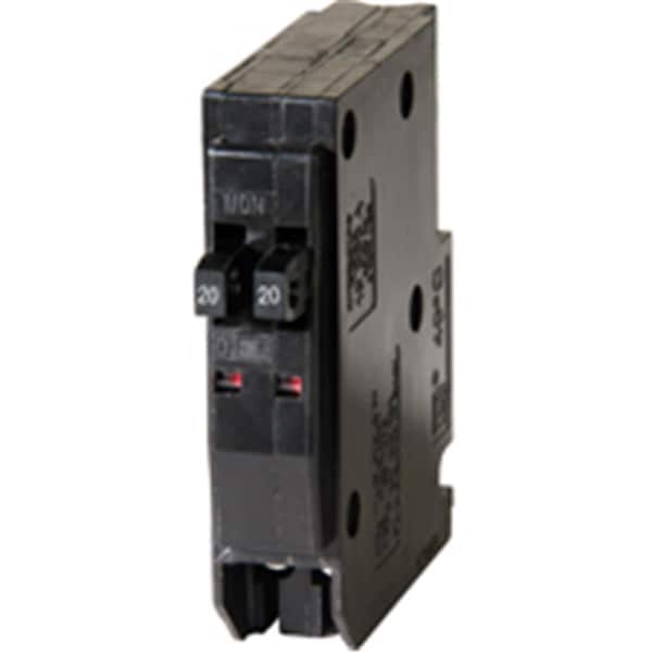 Maxpower Miniature Circuit Breaker, QO Series, 20/20A, 2x1 Pole, 120/240V AC, 10kA at 120/240V AC - MA421269