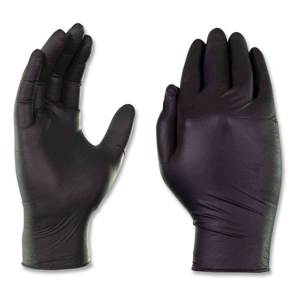 Guantes de examen de nitrilo sin polvo Gloveworks de Ammex, 6 mil, Extra-Grandes, Negros, 1000 piezas - GWBEN48100