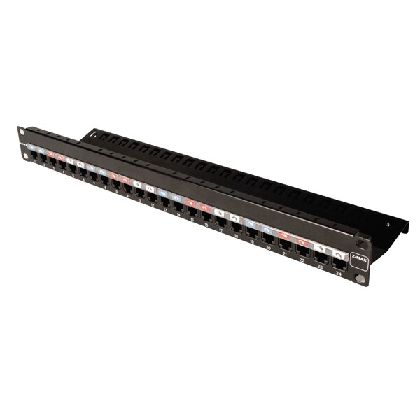 Siemon 24-PORT PANEL 110-MOD 8W8P UTP, T568A/B CAT6A Z-MAX SERIES - Z6A-PNL-24K