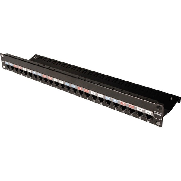 Siemon 24-PORT PANEL 110-MOD 8W8P UTP, T568A/B CAT6A Z-MAX SERIES - Z6A-PNL-24K