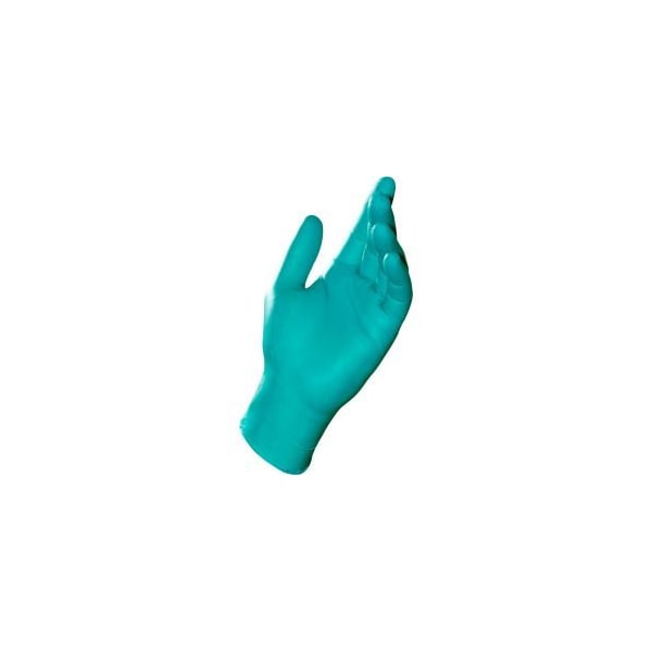 Mapa Professional Solo Green 977, Guantes desechables de nitrilo, 4 mil de espesor en la palma, Nitrilo, sin polvo, talla 7, color verde - 977017