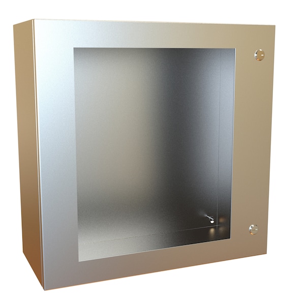 Hammond Stainless Steel Electrical Enclosures, 24 in H, 10 in D, 24 in W, NEMA 4X, Hinged - EN4SD242410WSS