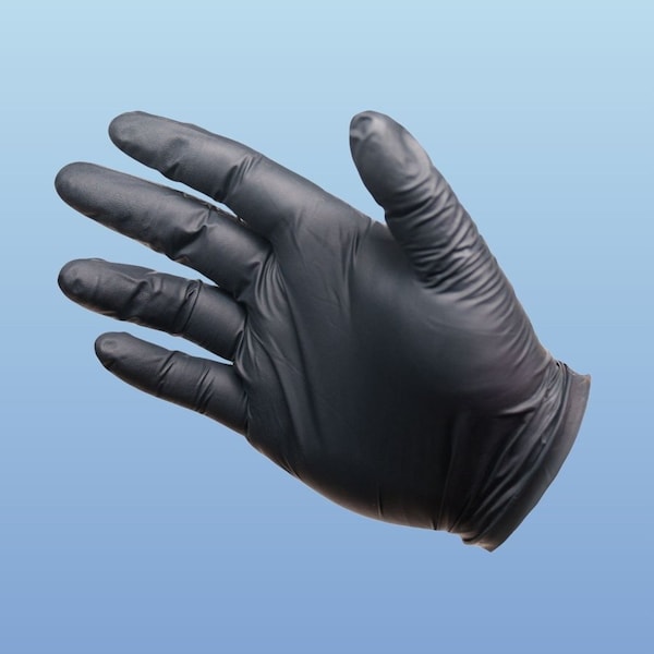 Guantes de nitrilo negro preferidos de Bsc de 6 mil - S, paquete de 1000 - BLKNTRBULK-S