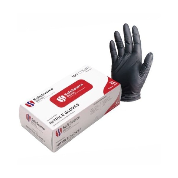 Guantes de nitrilo Bsc Preferred 4 mil, negro, XL, paquete de 1000 - NTR2005BK-XL.