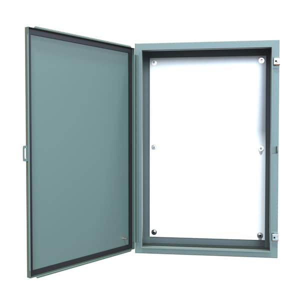 Hammond Steel Electrical Enclosures, 36 in H, 8 in D, 24 in W, NEMA 12, Hinged - 1418L8