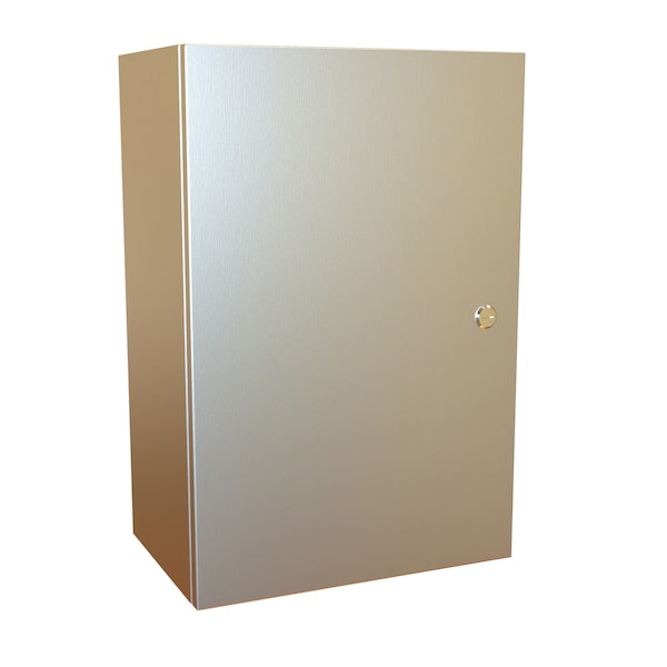 Hammond 304 Stainless Steel Electrical Enclosures, 24 in H, 10 in D, 16 in W, NEMA 4X, Hinged - EN4SD241610SS