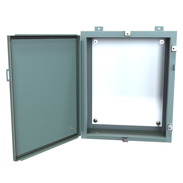 Hammond Steel Electrical Enclosures, 24 in H, 8 in D, 20 in W, NEMA 4, Hinged - 1418N4E8
