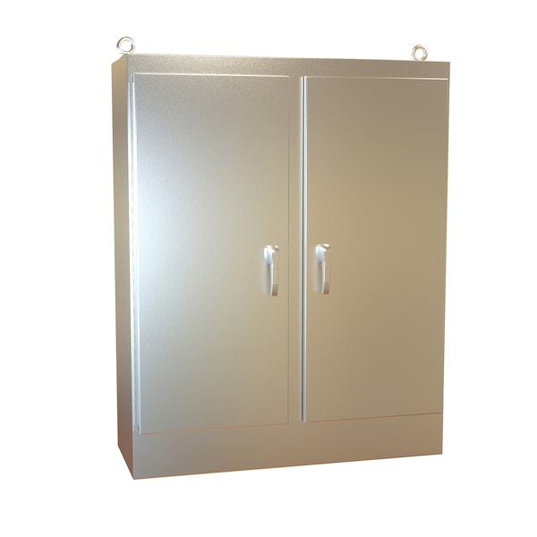 Hammond 304 Stainless Steel Electrical Enclosures, 60 in H, 18 in D, 48 in W, NEMA 4X, Hinged - HN4FS604818SS