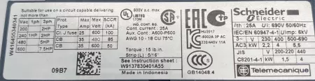 Schneider Electric Contactor LC1D09