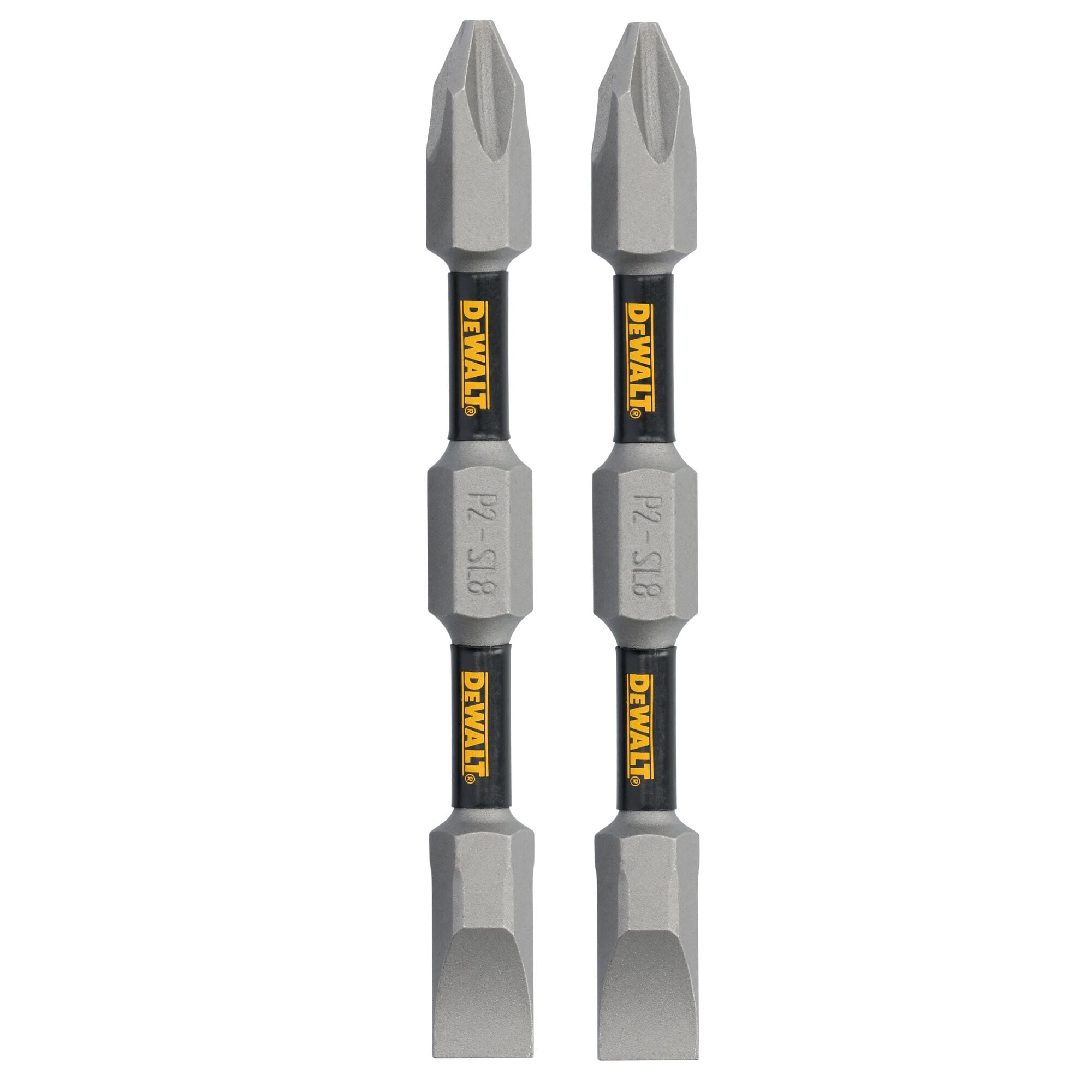DEWALT DEWALT TOUGH GRIP 2-3/4 pulgadas #2 Phillips/#8 Ranurado Phillips/Ranurado Puntas para desarmador (2 piezas) - DWAF2DETG2

(Aunque "Phillips" y "Slotted" son términos específicos de herramientas que podrían no traducirse al español)