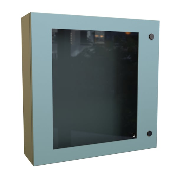 Hammond Steel Electrical Enclosures, 24 in H, 6 in D, 24 in W, NEMA 4, Hinged - EN4SD24246WGY