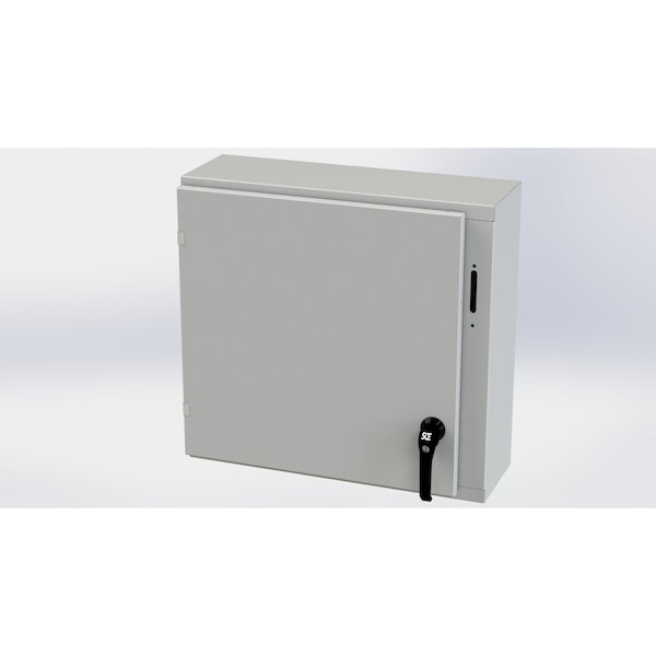 Saginaw Control & Engineering Carbon Steel Electrical Enclosures, 24 in H, 8 in D, 25.38 in W, NEMA 3R, 4, 12, 13, Hinged - SCE-24XEL2508LPLG