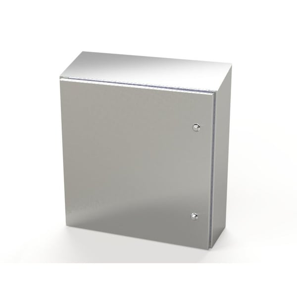 Saginaw Control & Engineering 304 Stainless Steel Electrical Enclosures, 24 in H, 8 in D, 24 in W, NEMA 3R, 4, 4X, 12, 13, Hinged - SCE-24K2408SSST