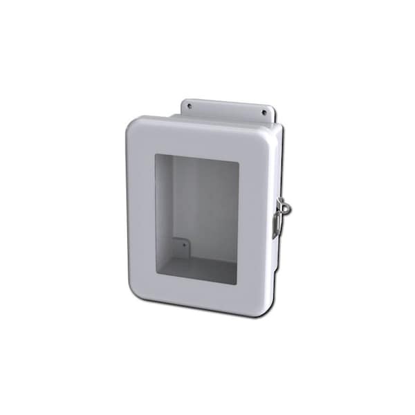 Saginaw Control & Engineering Fiberglass Reinforced Polyester Electrical Enclosures, 9.52 in H, 4.71 in D, 7.52 in W, Hinged - SCE-806FW