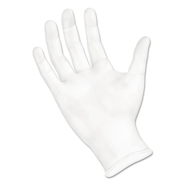 Guantes de Vinil para Examen en Boardwalk, Libres de Polvo/Látex, 3 3/5 mil, Transparentes, Talla Mediana, Paquete de 100 - BWK361MBX