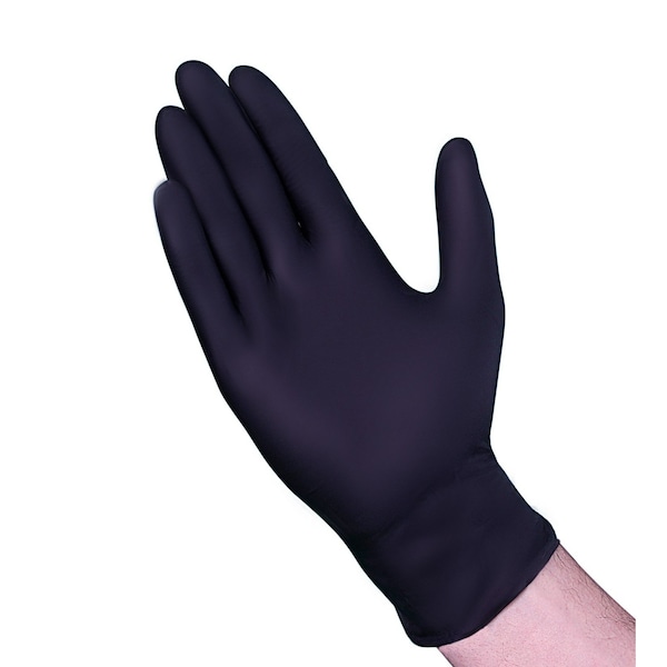 Vguard A19A3, Guantes de Examen, 6.3 mil de Palma, Nitrilo, Sin Talco, Talla Grande, 1000 paq., Negro - A19A33