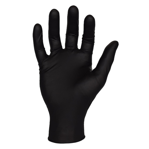 Guantes de examen de nitrilo negro en polvo sin polvo de 4 milésimas Azusa Safety, yemas Texturizadas, XL, paquete de 100 - ND4020.