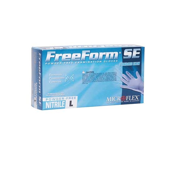 Ansell FFS-700, Guantes de examen con puntas texturizadas, palma de 3.5 mil, nitrilo, sin polvo, XL (10), paquete de 100 - FFS-700-XL