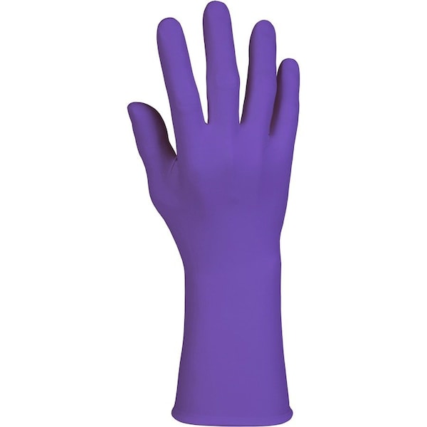 Kimberly-Clark Purple Nitrile-Xtra, Guantes de examen de nitrilo, 6 mil en la palma, sin polvo, tamaño L, paquete de 10 (500 unidades), color morado - KCC50603