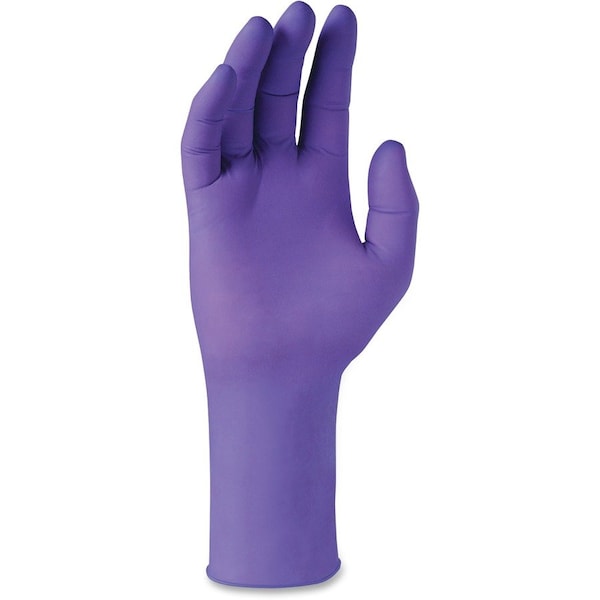Kimberly-Clark Purple Nitrile-Xtra, Guantes de examen de nitrilo, 6 mil en la palma, sin polvo, tamaño L, paquete de 10 (500 unidades), color morado - KCC50603