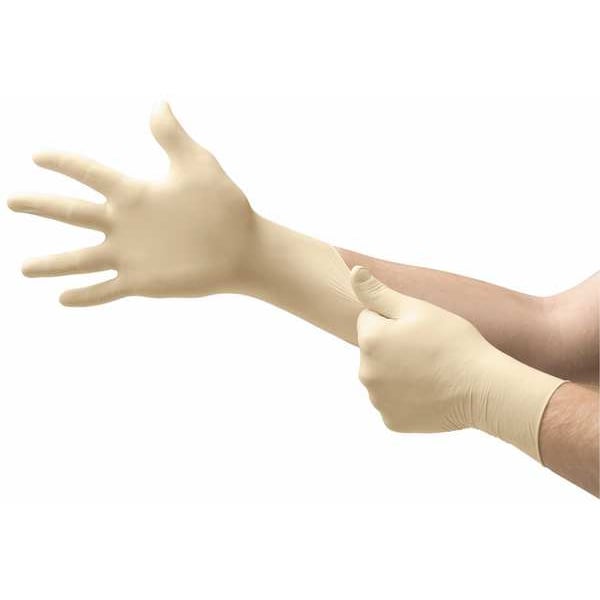 Ansell 69-210, Guantes Desechables, 3.5 mil Palm, Látex, Sin Polvo, XL (10), 100 Paq., Beige - 69-210