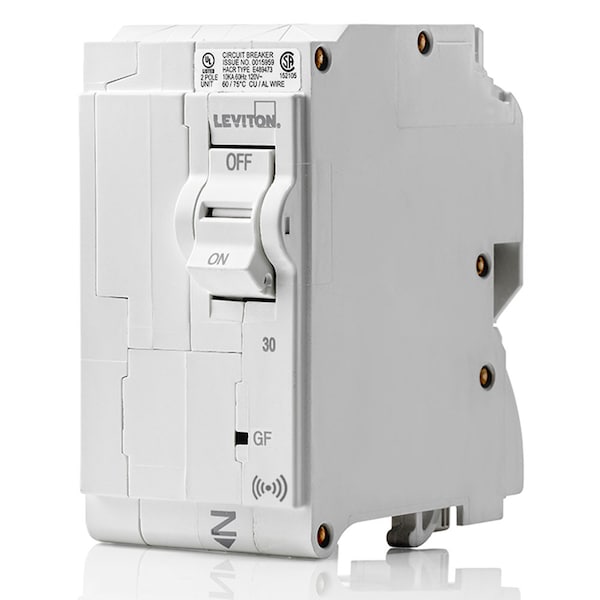 Leviton Circuit Breaker, 30A, 2 Pole, 120/240V AC, 10kA - LB230-GS