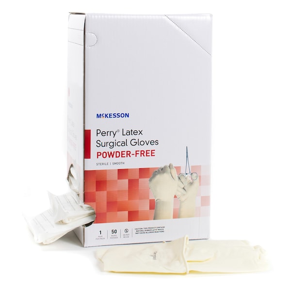 Safety Mckesson Perry Performance Plus Guante Quirúrgico, Talla 7.5, Color Crema, 50 Pares, 100PK - 20-1075N