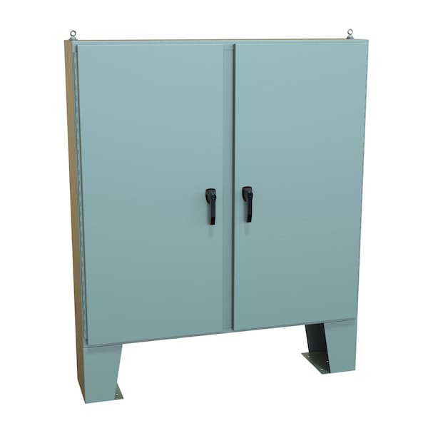 Hammond Steel Electrical Enclosures, 60.13 in H, 12.69 in D, 60.06 in W, NEMA 4, Hinged - HN4FM606012