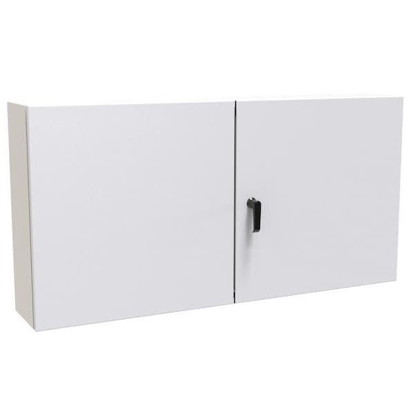 Hammond Steel Electrical Enclosures, 24 in H, 8 in D, 48 in W, NEMA 12, Hinged - EN4TD24488LG