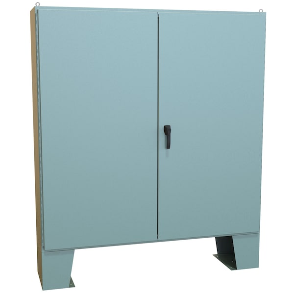 Hammond Steel Electrical Enclosures, 72.13 in H, 16.69 in D, 72.06 in W, NEMA 12, Hinged - 1422F16F