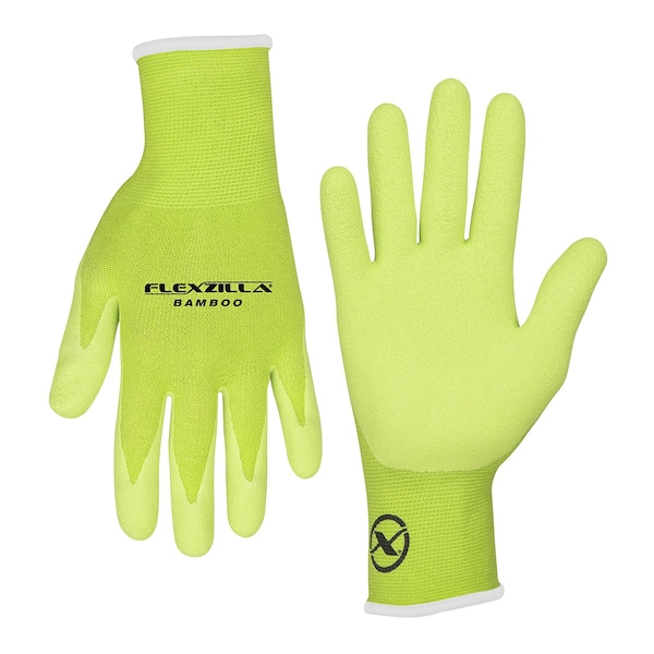 Flexzilla Guantes de Bambú con Revestimiento de Látex Arrugado para Mujer - GC290M