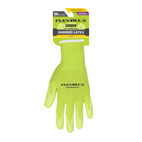 Flexzilla Guantes de Bambú con Revestimiento de Látex Arrugado para Mujer - GC290M