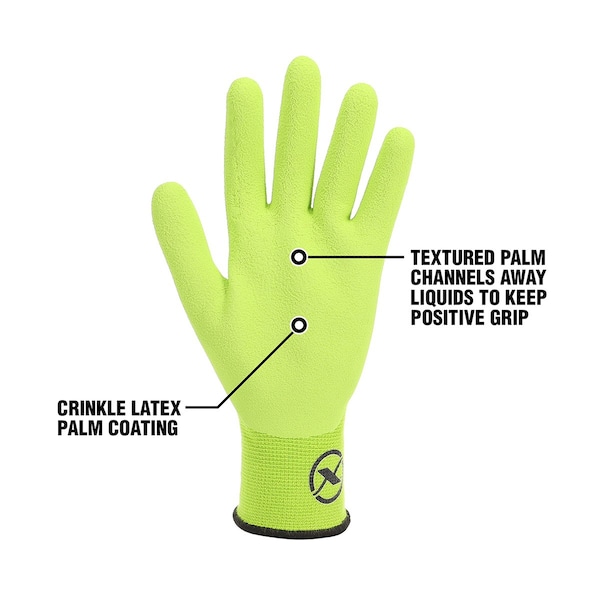 Flexzilla Guantes de Bambú con Revestimiento de Látex Arrugado para Mujer - GC290M